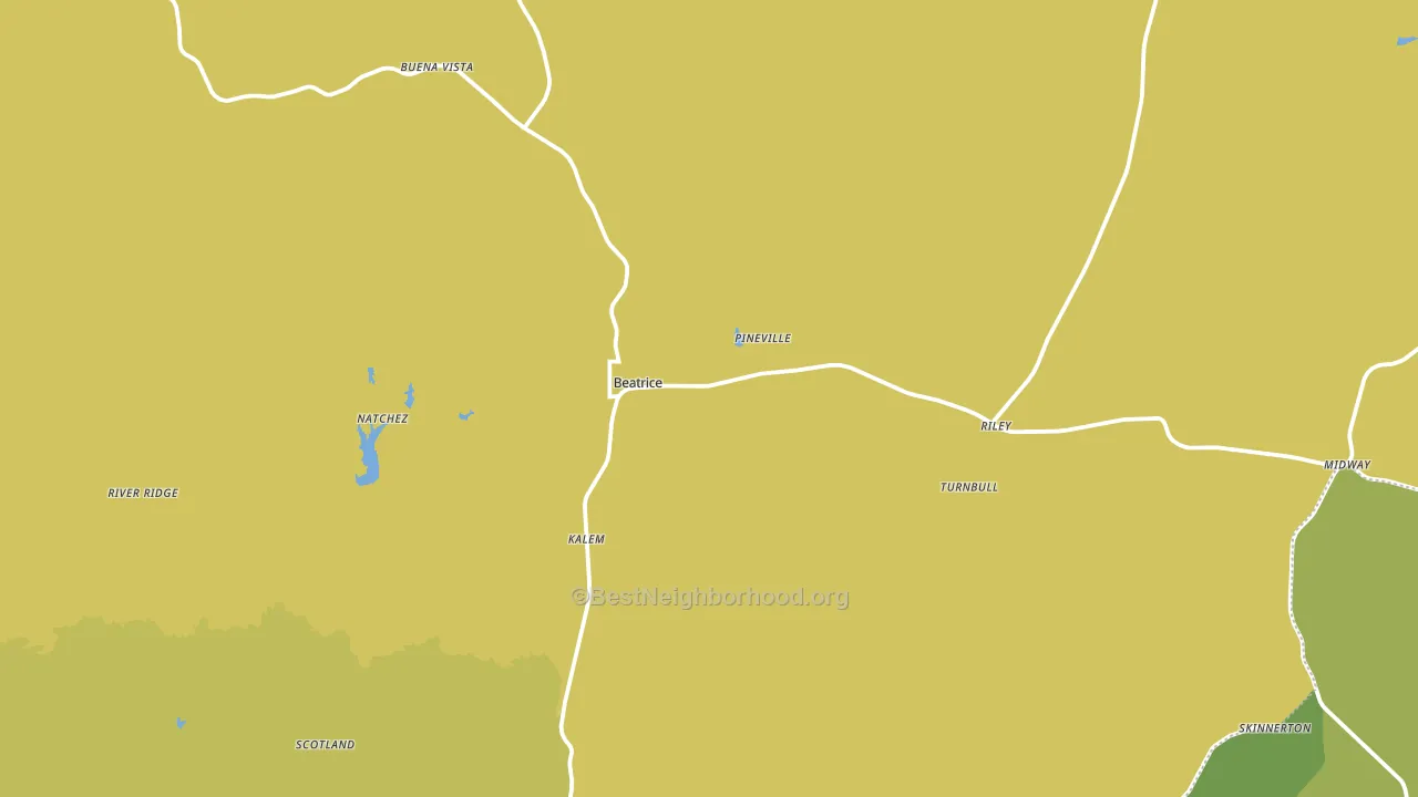 36425, AL block-group voter-turnout map