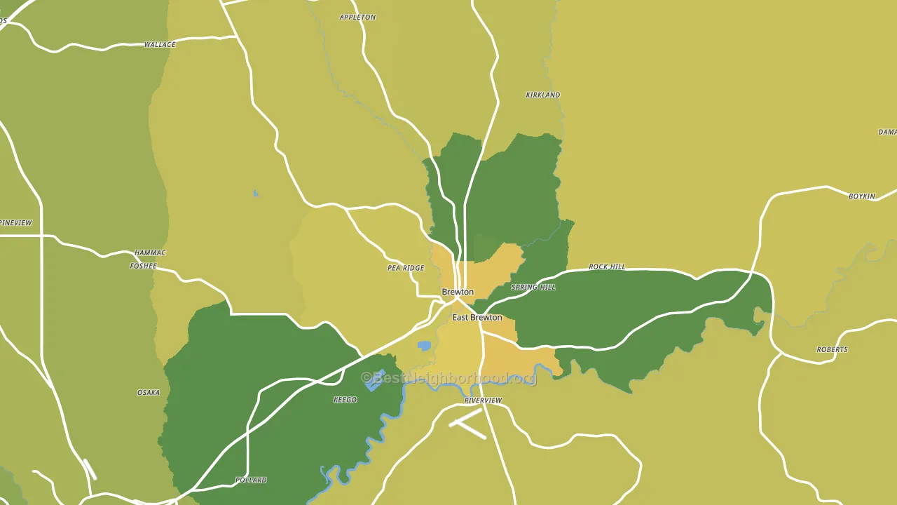 36426, AL block-group voter-turnout map