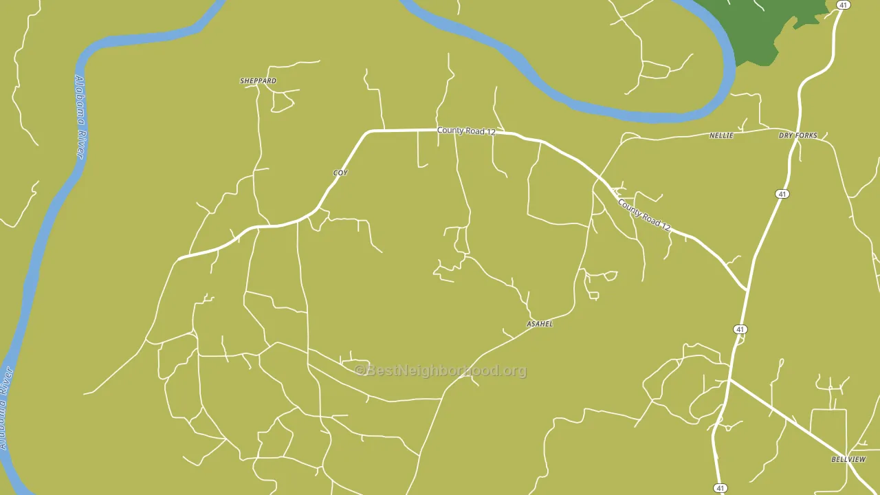36435, AL block-group voter-turnout map