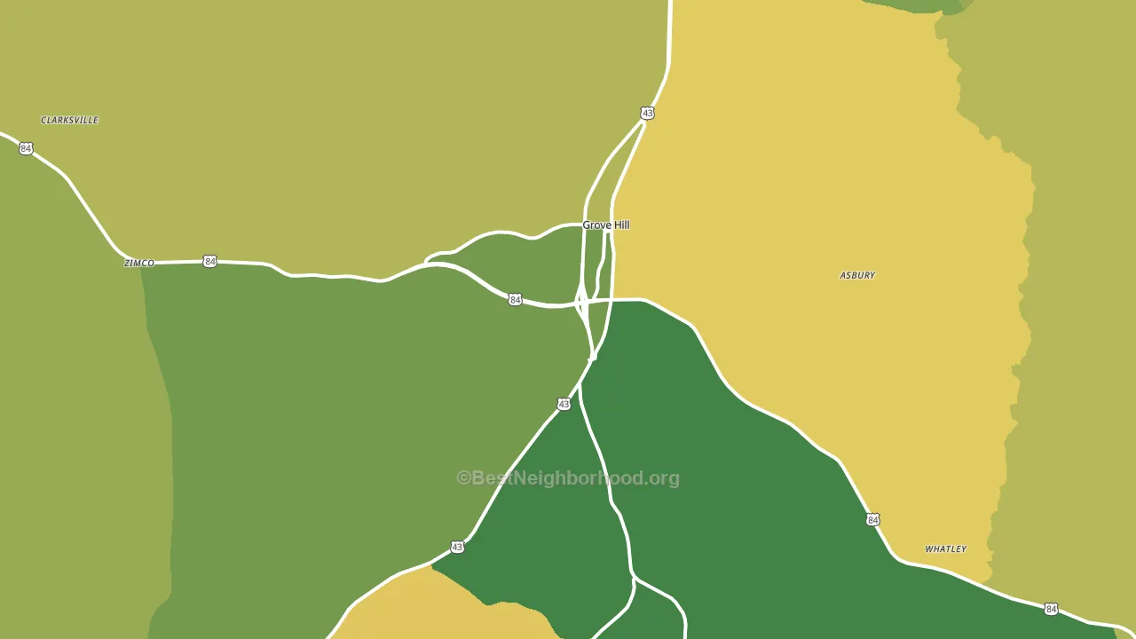 36451, AL block-group voter-turnout map