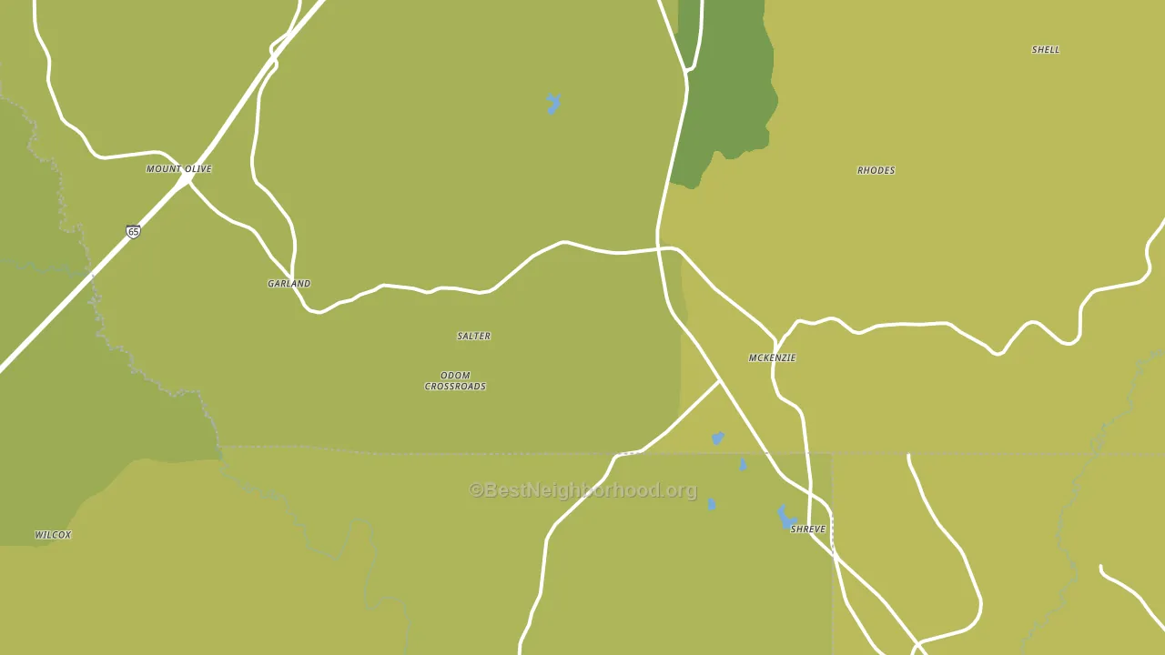 36456, AL block-group voter-turnout map