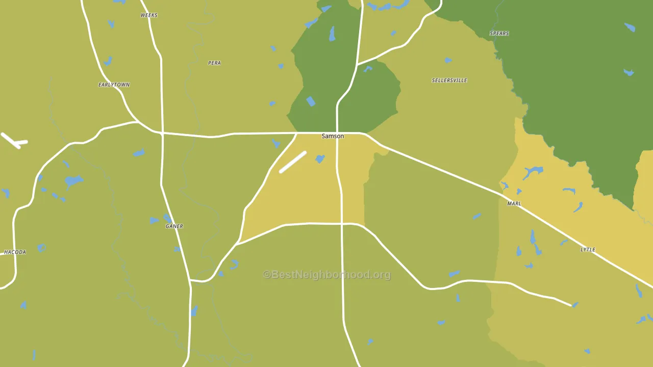 36477, AL block-group voter-turnout map