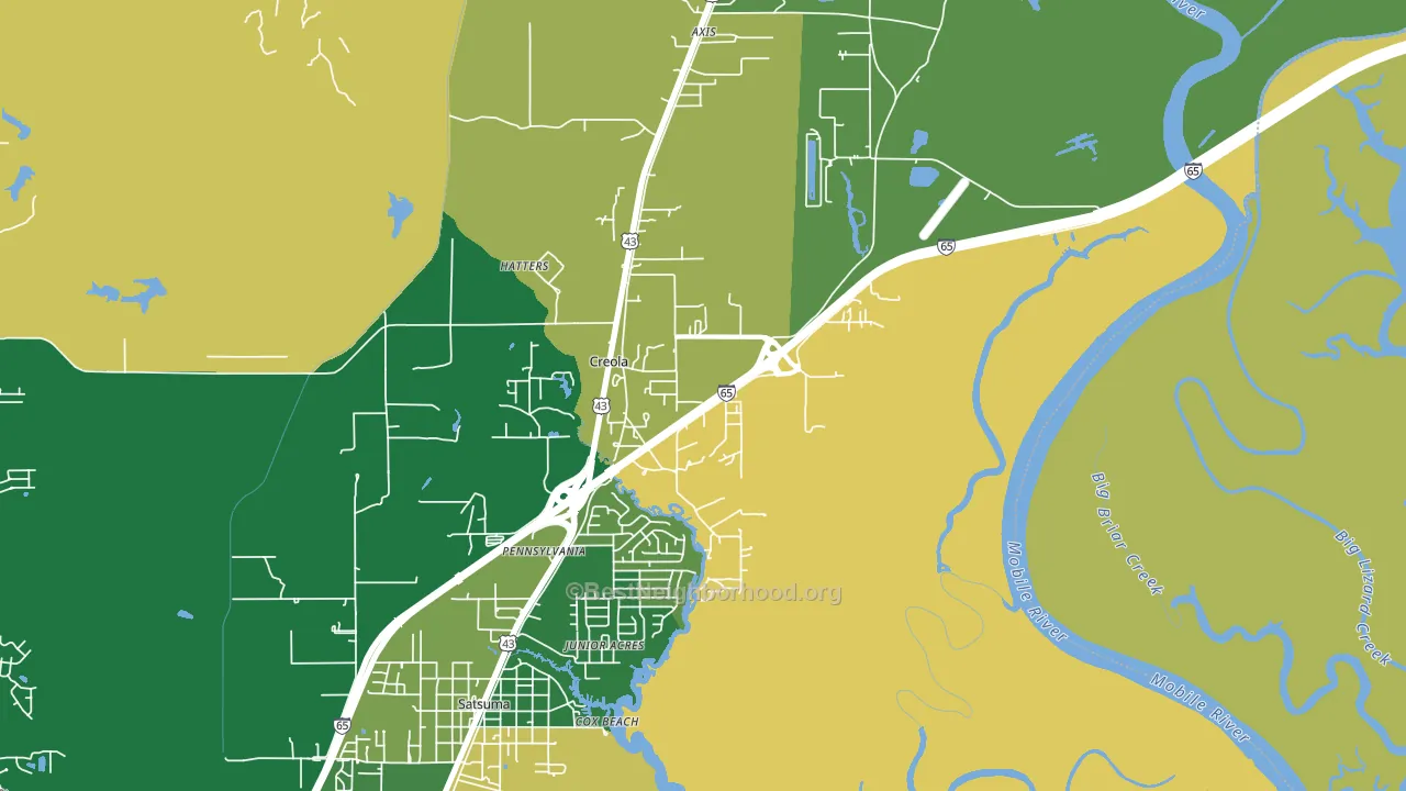 36525, AL block-group voter-turnout map