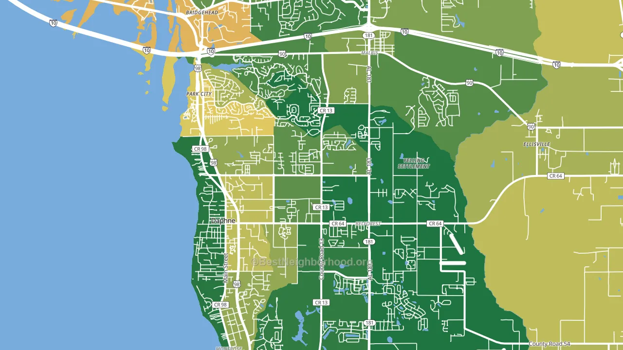 36526, AL block-group voter-turnout map