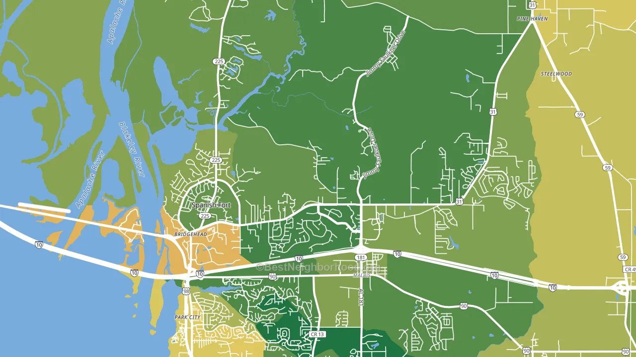 36527, AL block-group voter-turnout map