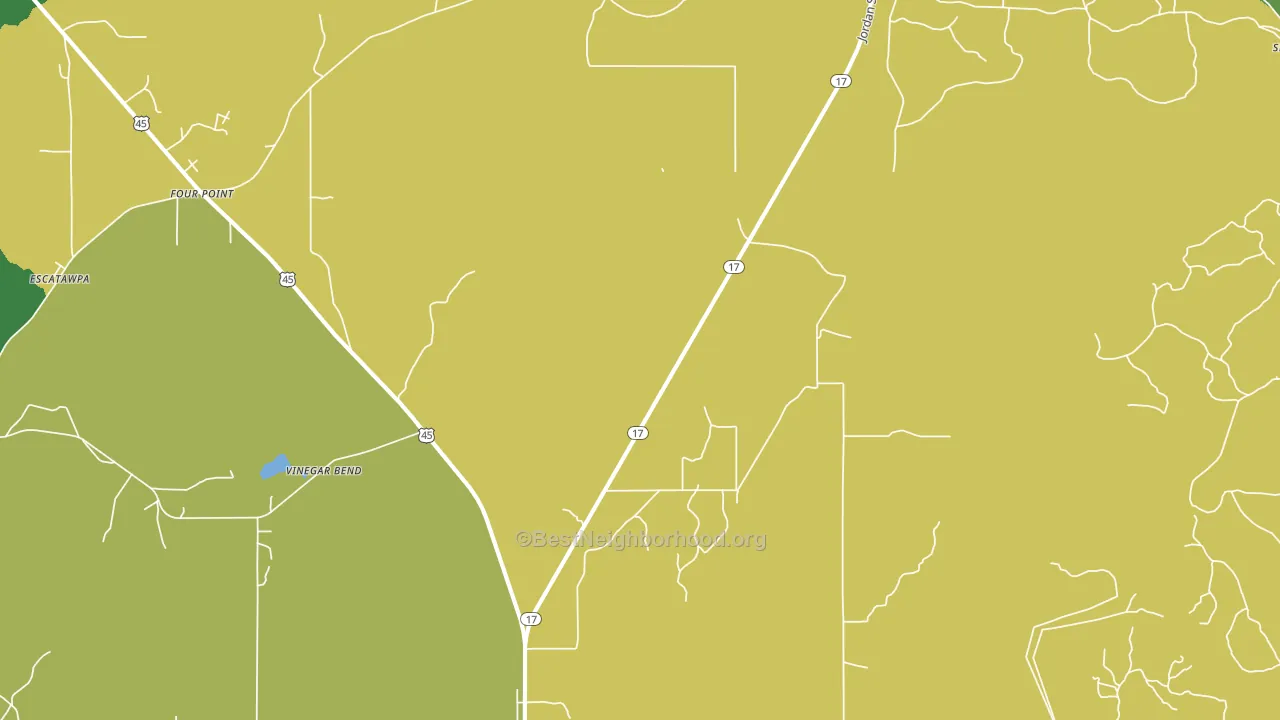 36529, AL block-group voter-turnout map