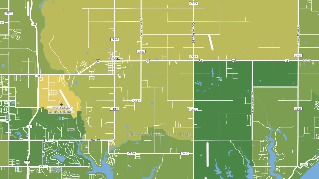 36530, AL block-group voter-turnout map