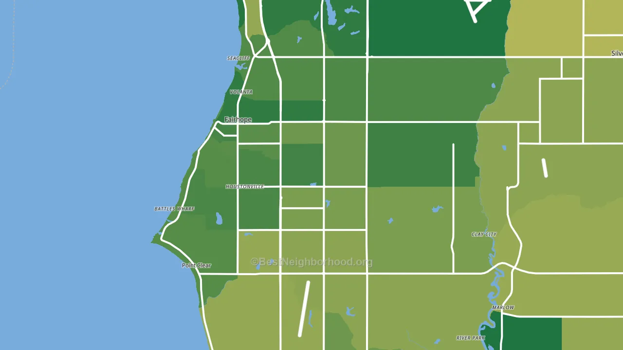 36532, AL block-group voter-turnout map