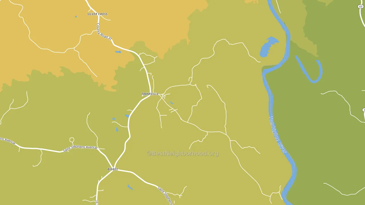 36538, AL block-group voter-turnout map