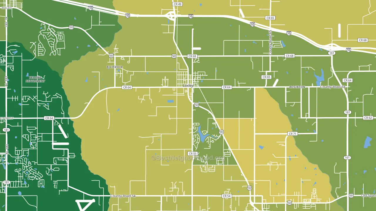 36551, AL block-group voter-turnout map