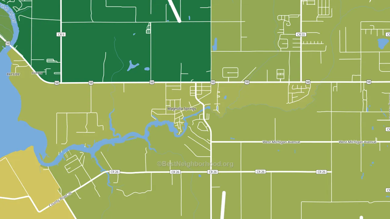 36555, AL block-group voter-turnout map