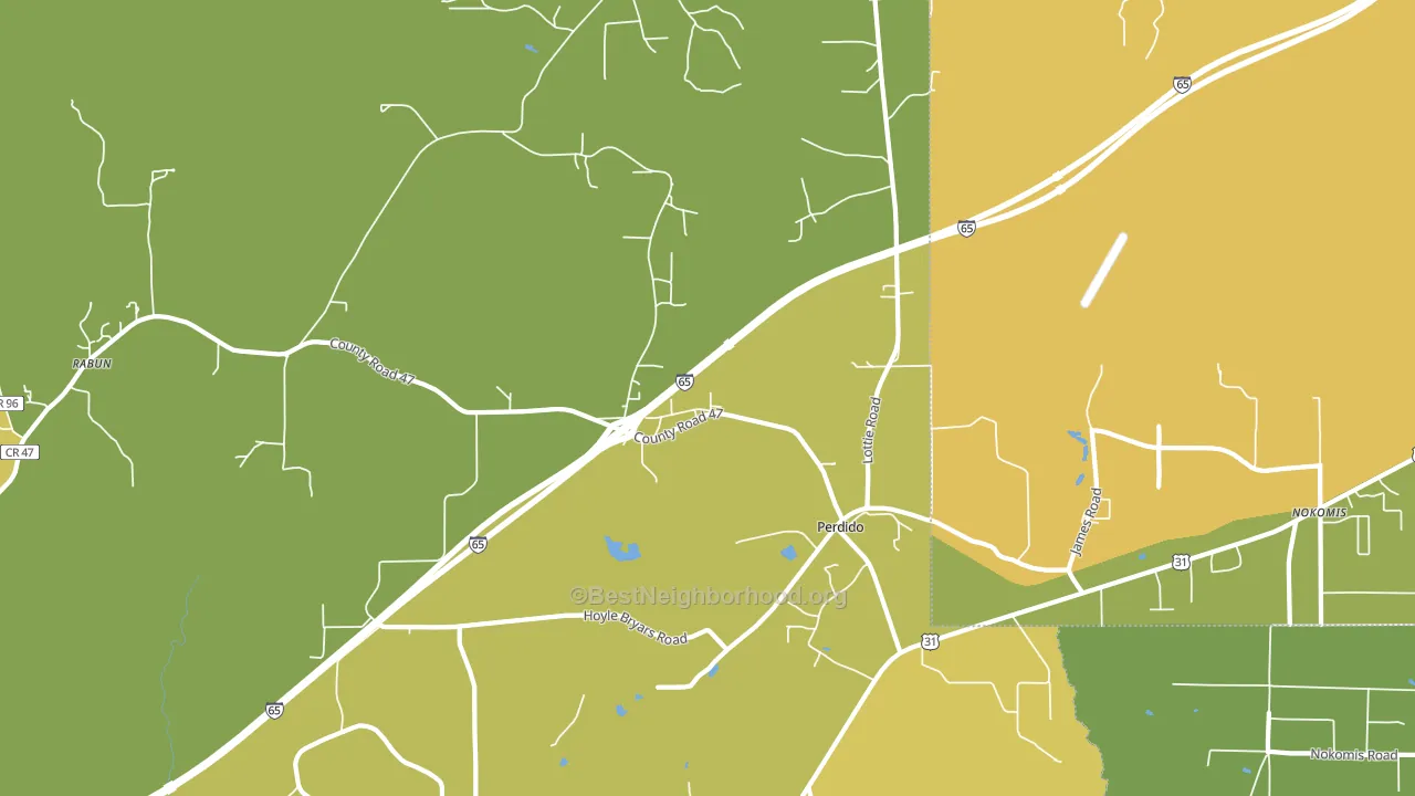 36562, AL block-group voter-turnout map