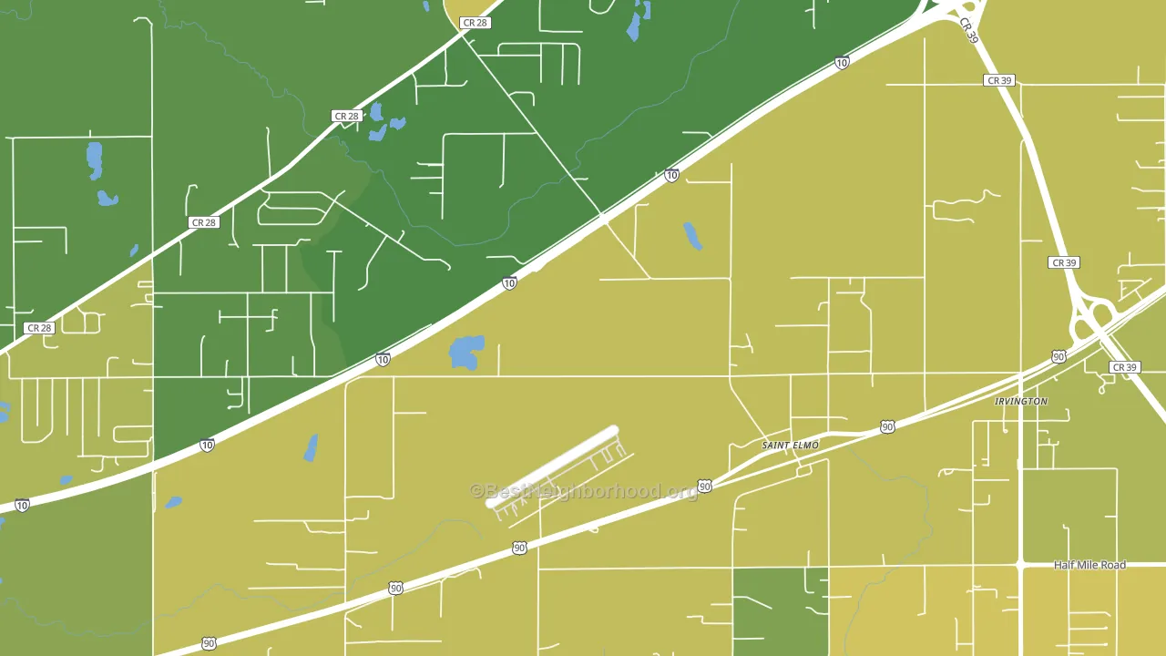 36568, AL block-group voter-turnout map
