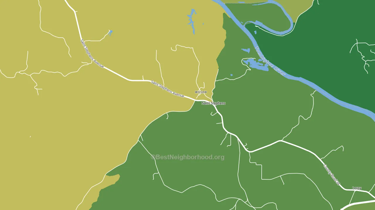 36569, AL block-group voter-turnout map