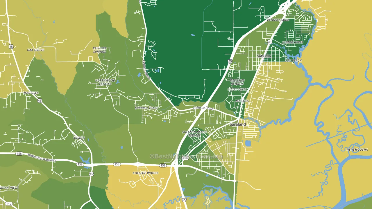 36571, AL block-group voter-turnout map