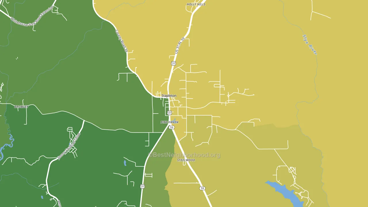 36578, AL block-group voter-turnout map