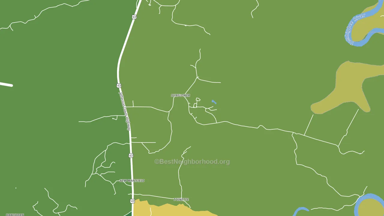 36581, AL block-group voter-turnout map