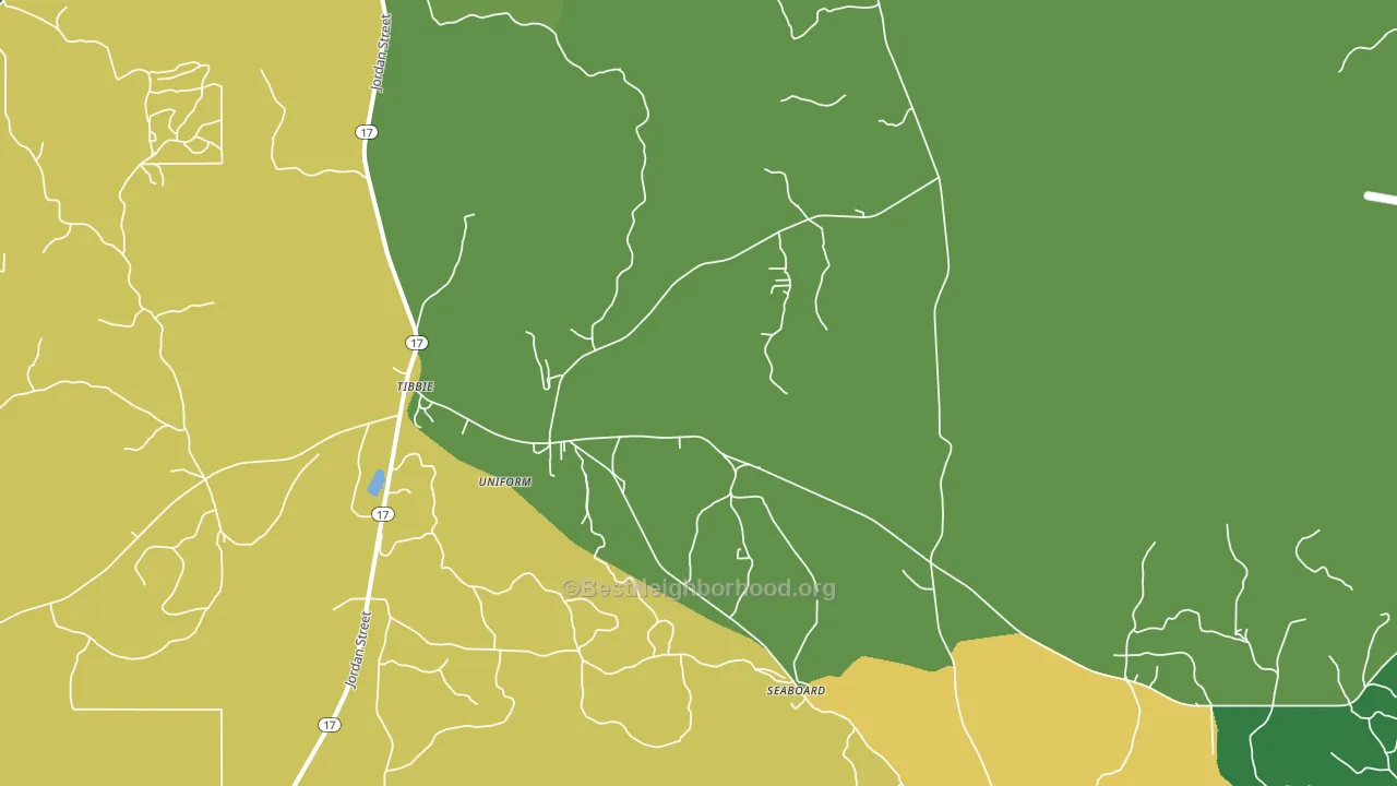 36583, AL block-group voter-turnout map