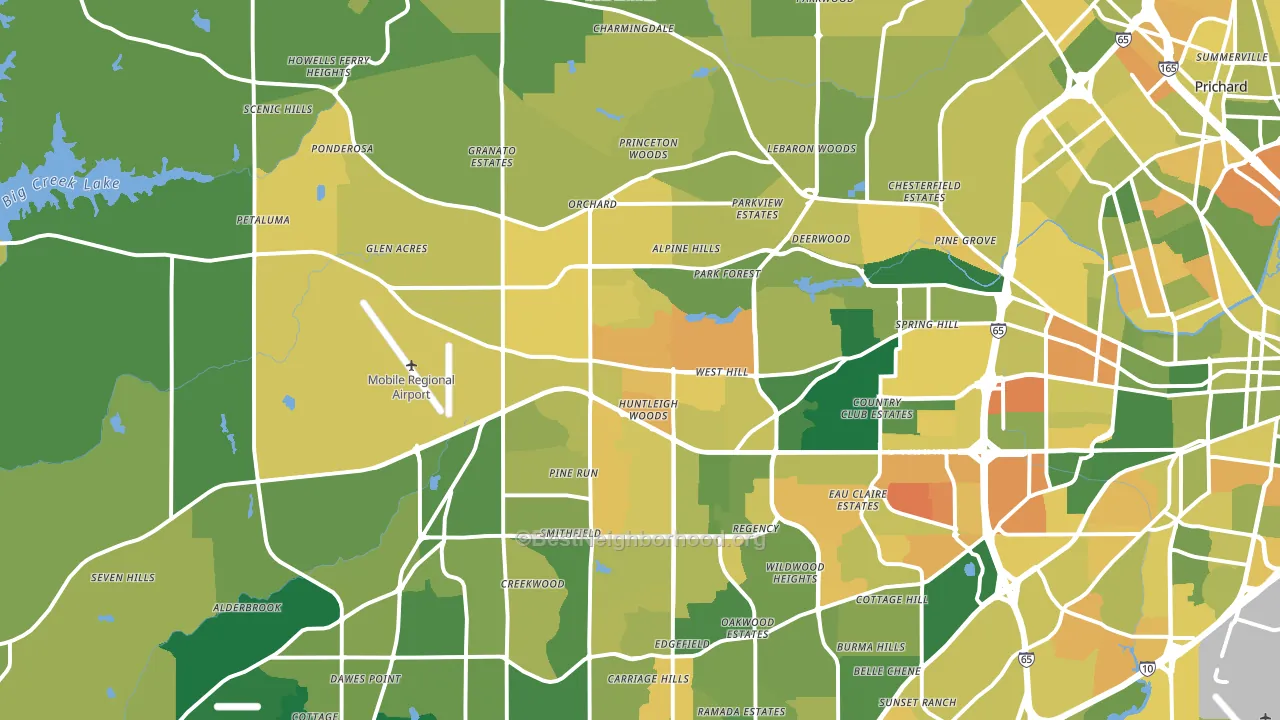 36608, AL block-group voter-turnout map