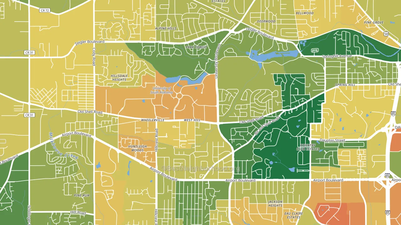 36688, AL block-group voter-turnout map