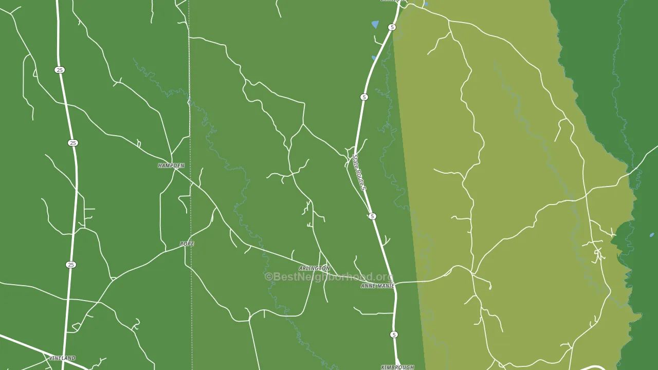 36722, AL block-group voter-turnout map