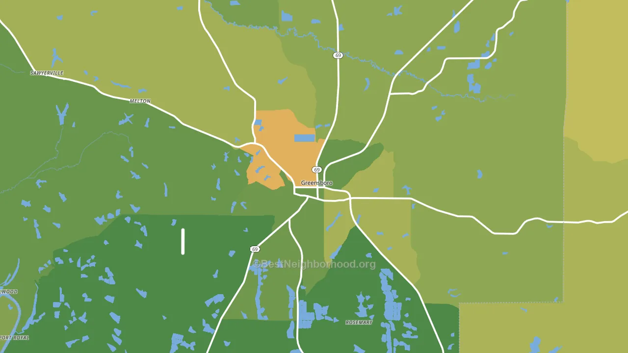 36744, AL block-group voter-turnout map