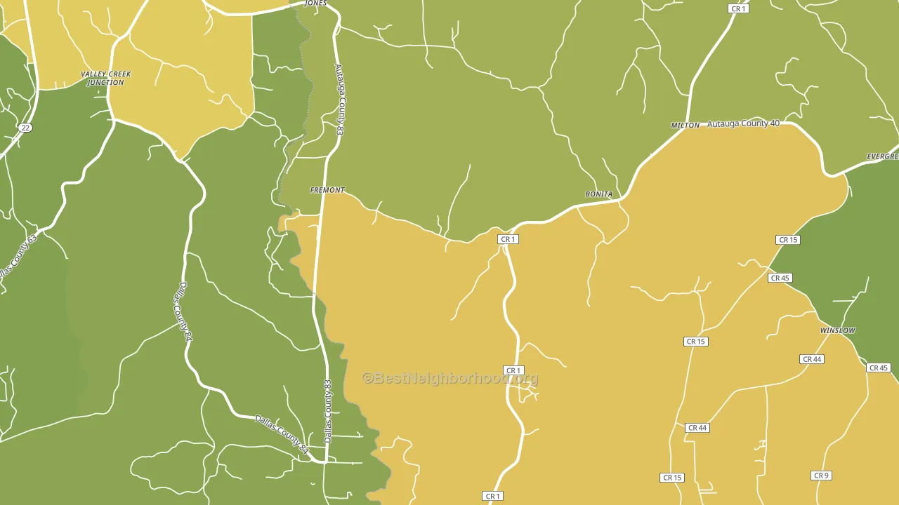 36749, AL block-group voter-turnout map