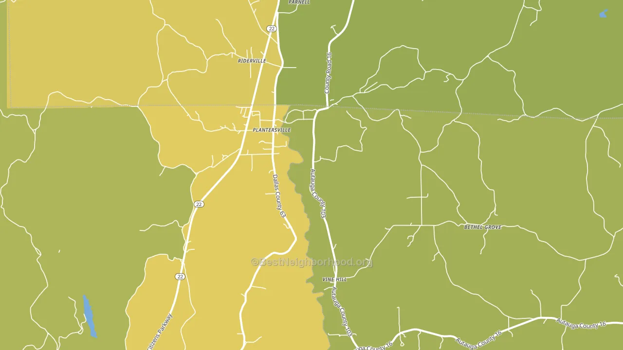 36758, AL block-group voter-turnout map