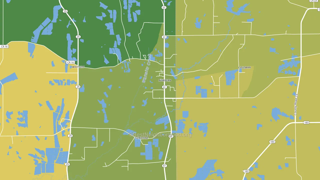 36765, AL block-group voter-turnout map