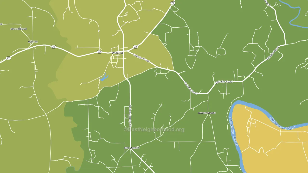 36767, AL block-group voter-turnout map