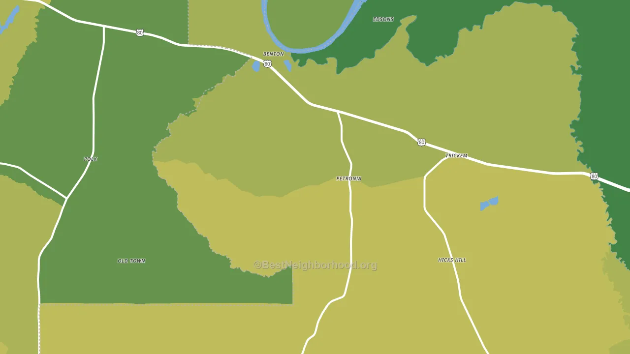 36785, AL block-group voter-turnout map