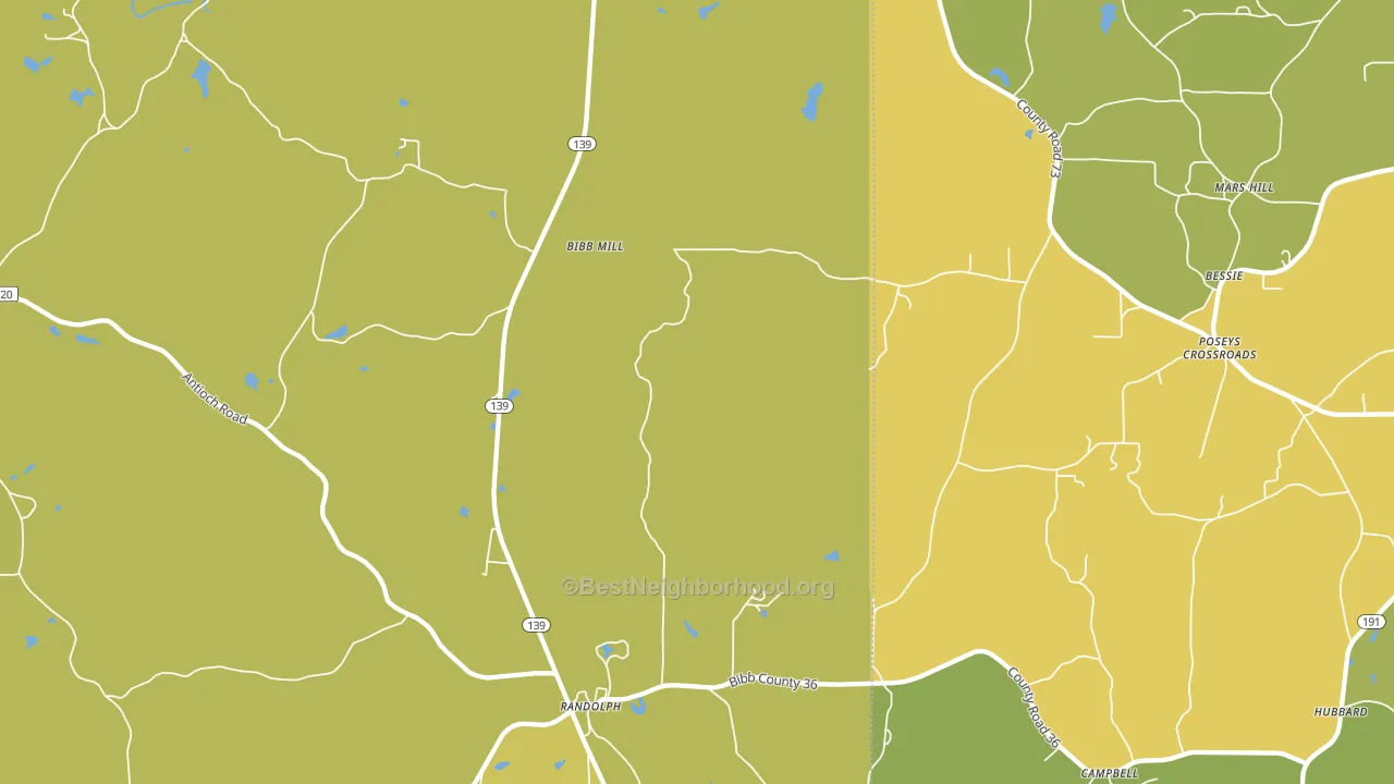 36792, AL block-group voter-turnout map