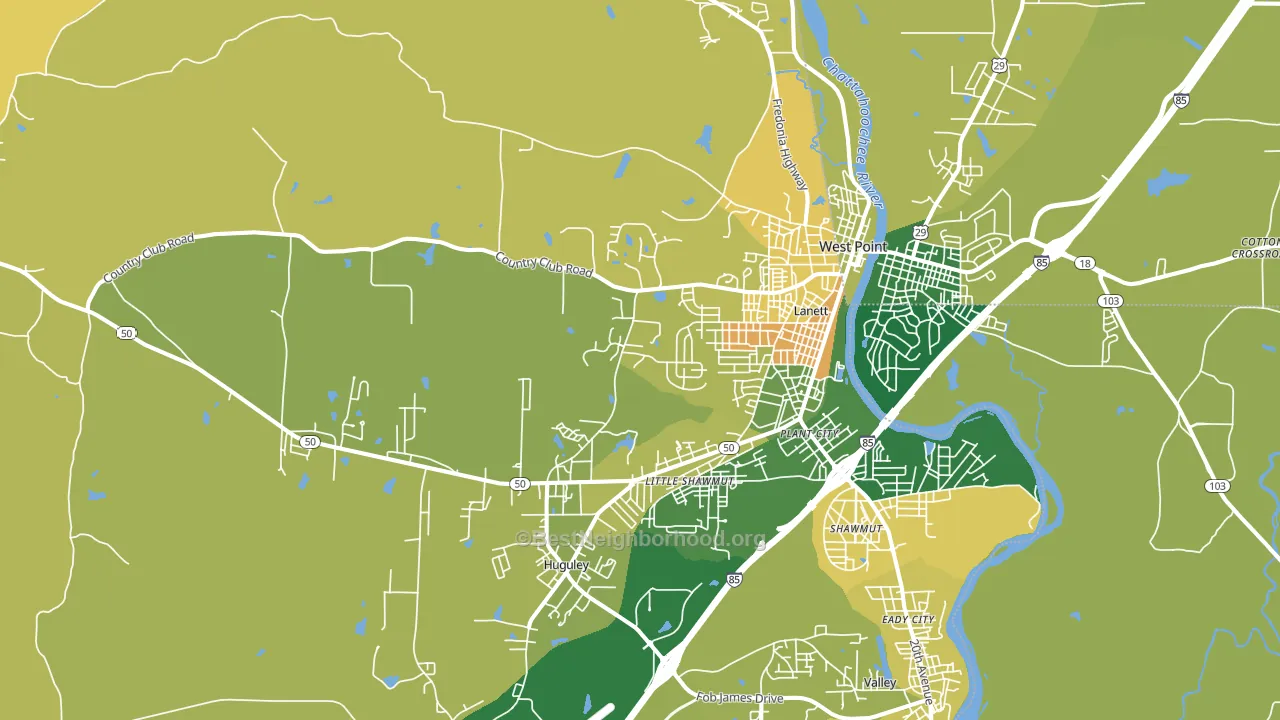 36863, AL block-group voter-turnout map