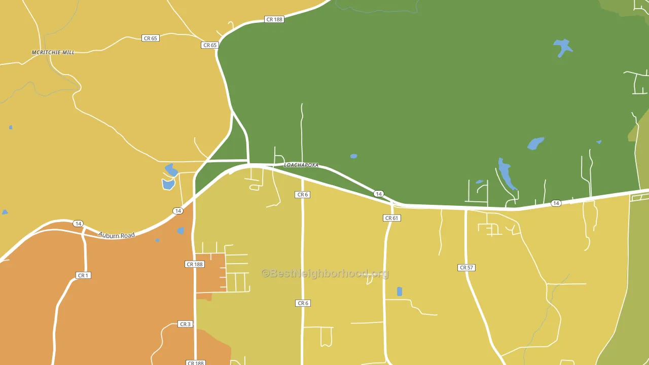 36865, AL block-group voter-turnout map