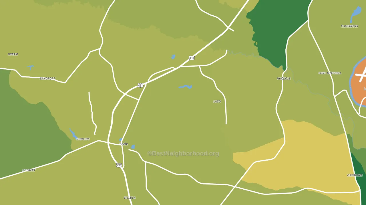 36875, AL block-group voter-turnout map