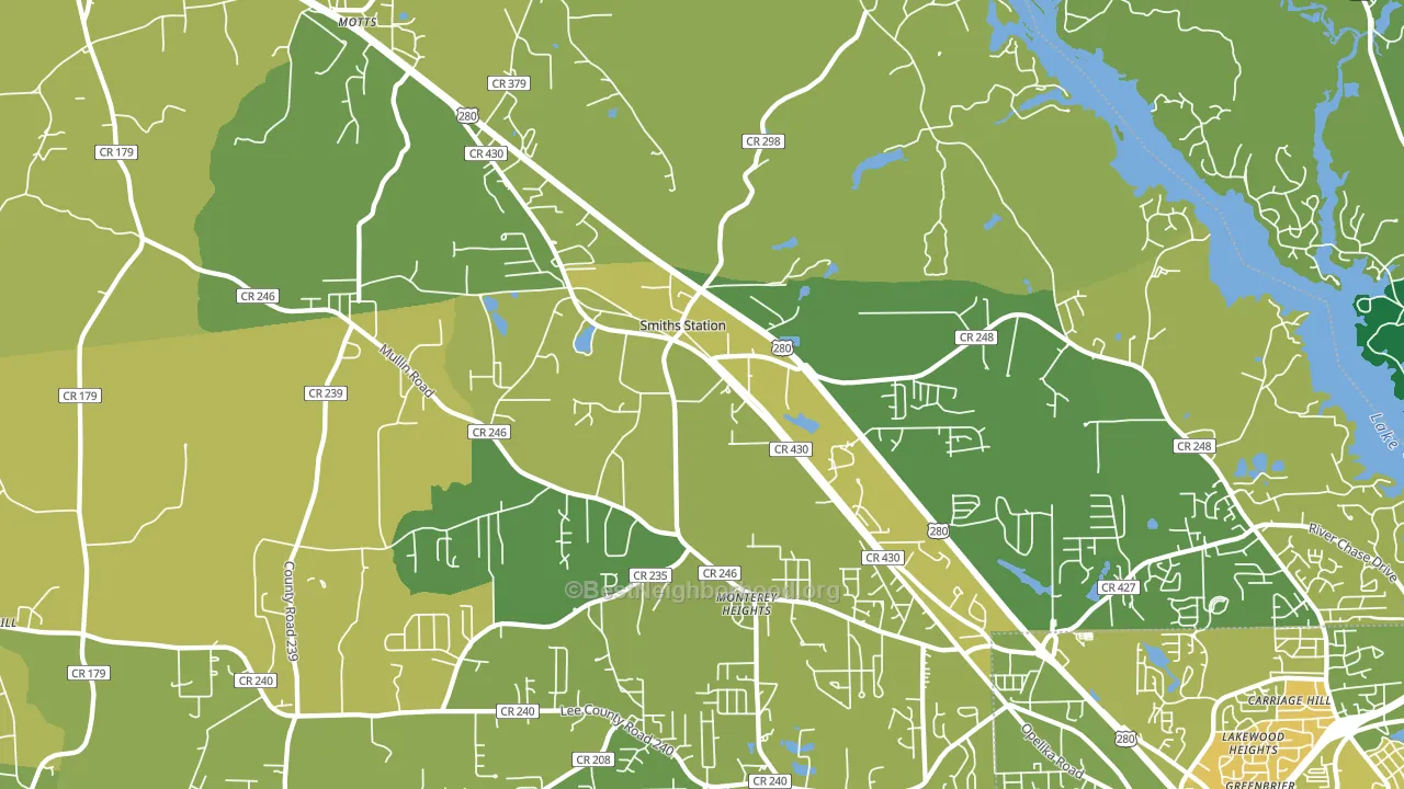 36877, AL block-group voter-turnout map