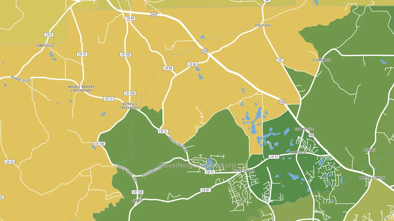36879, AL block-group voter-turnout map
