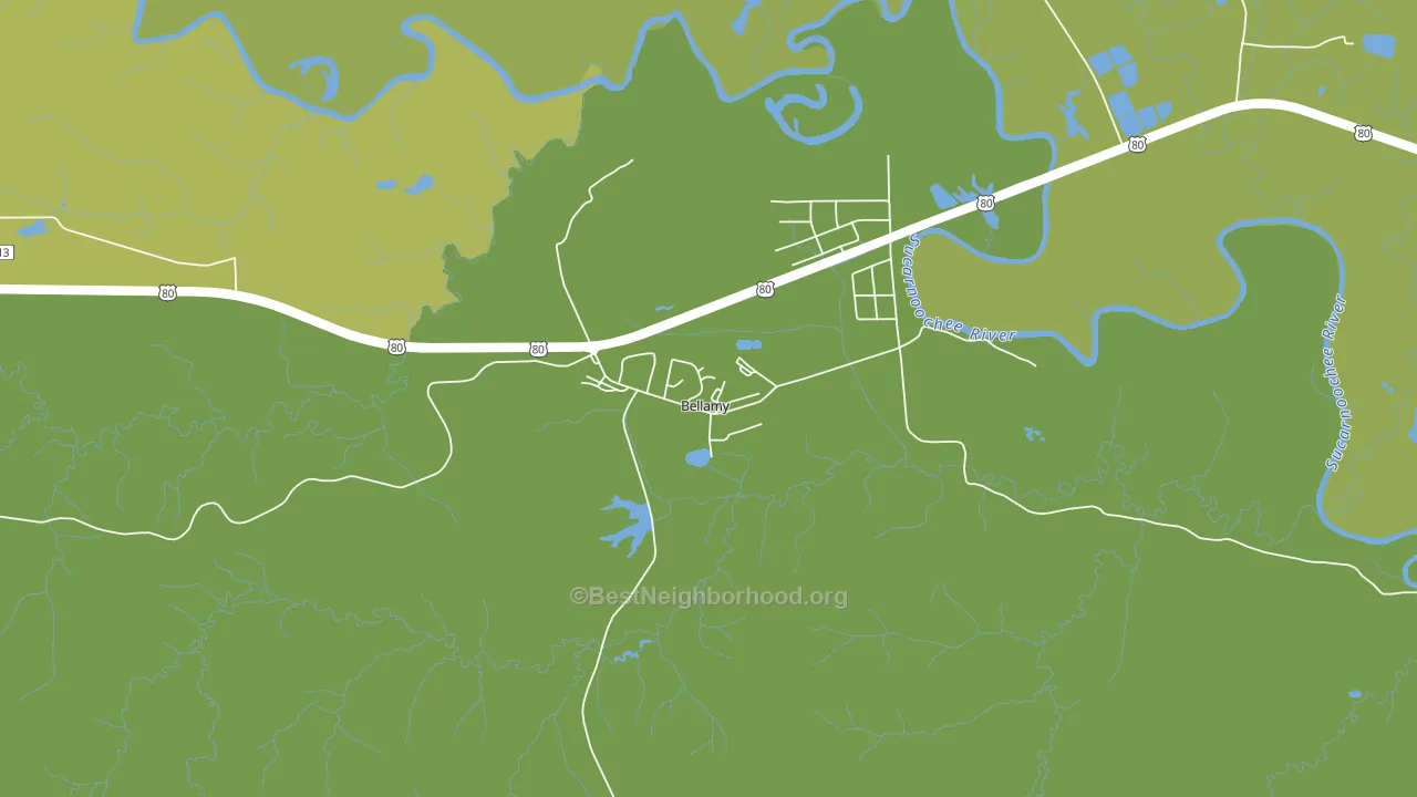 36901, AL block-group voter-turnout map