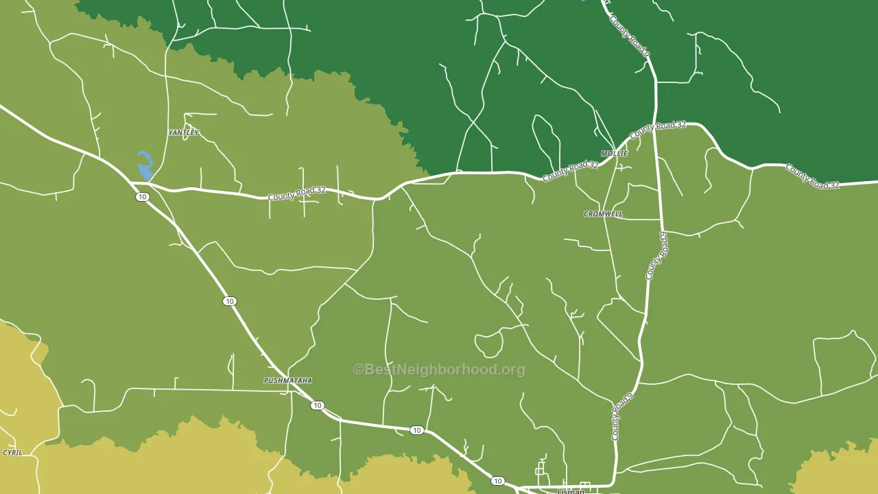 36912, AL block-group voter-turnout map