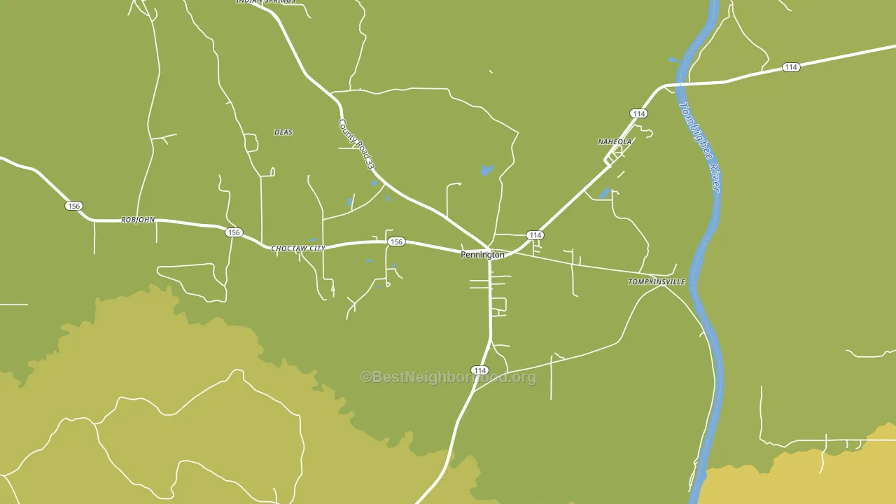 36916, AL block-group voter-turnout map