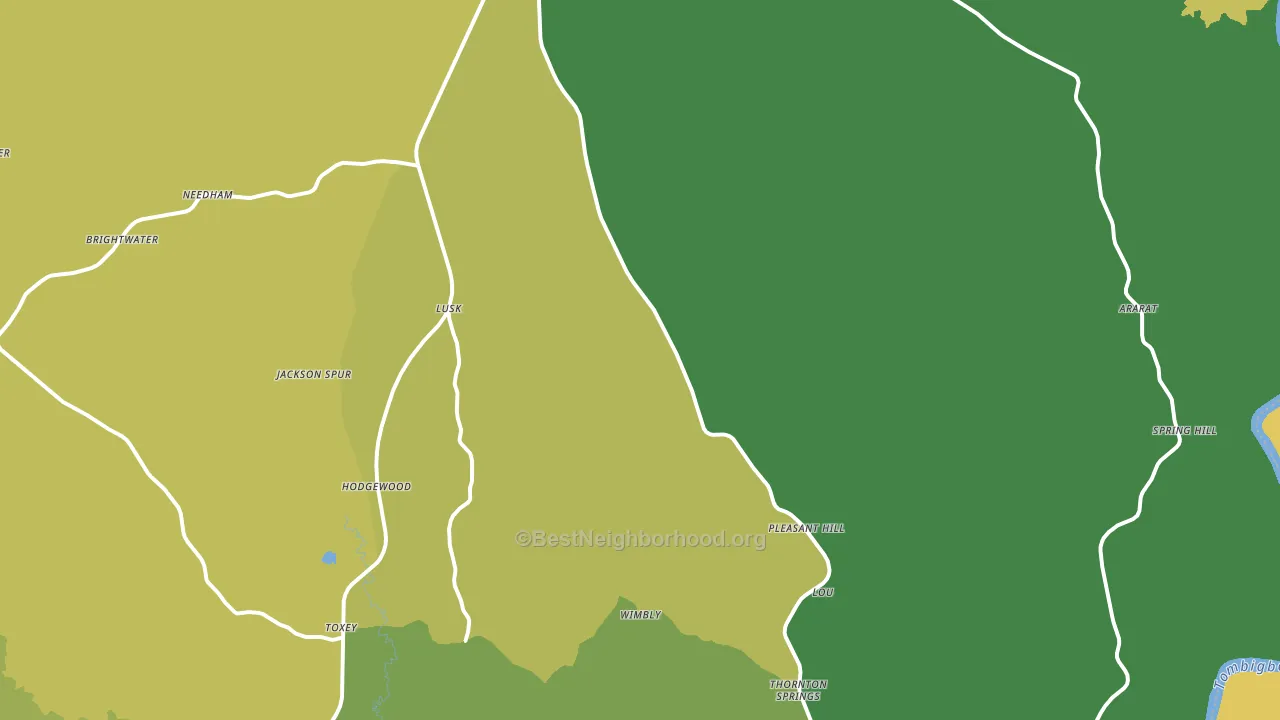 36921, AL block-group voter-turnout map