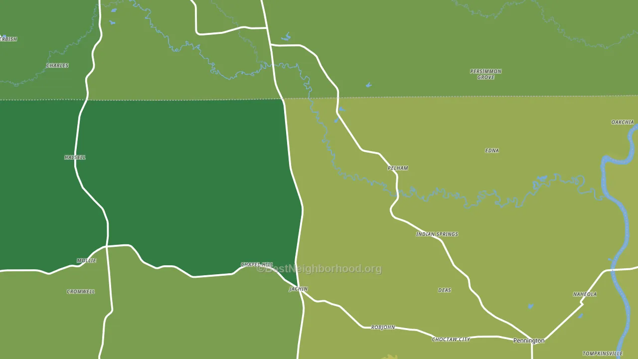 36922, AL block-group voter-turnout map
