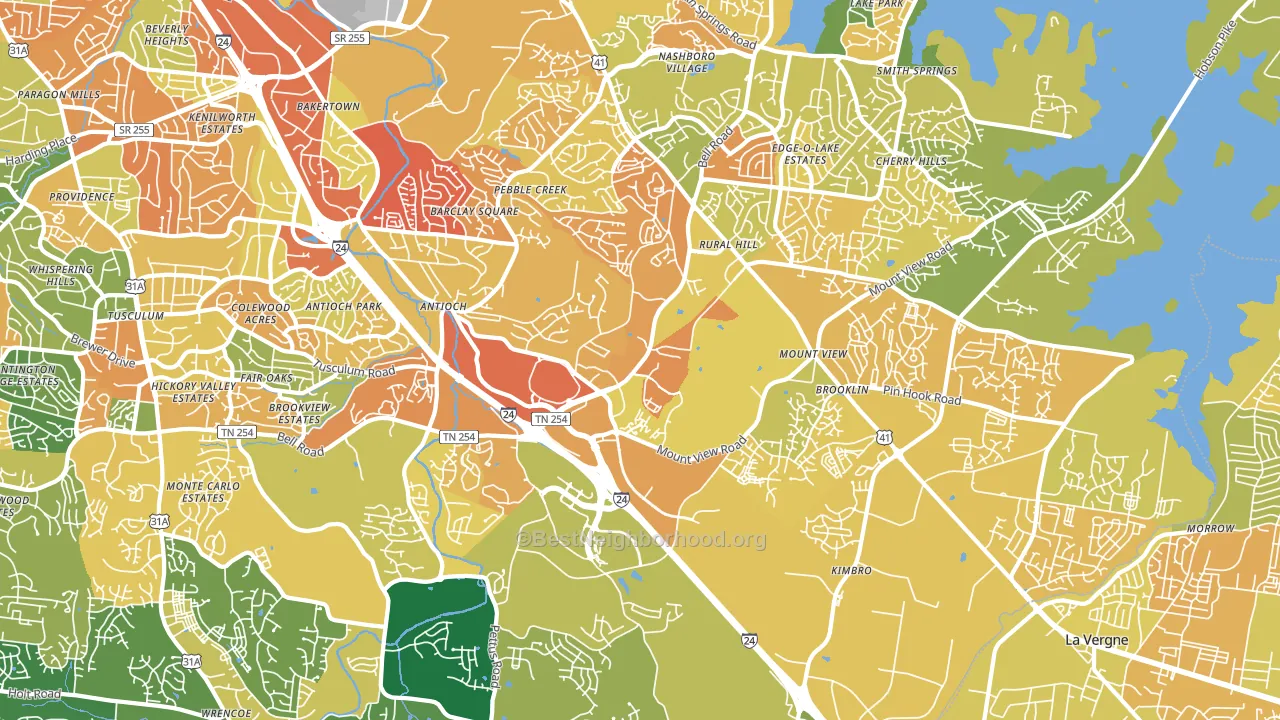 37013, TN block-group voter-turnout map