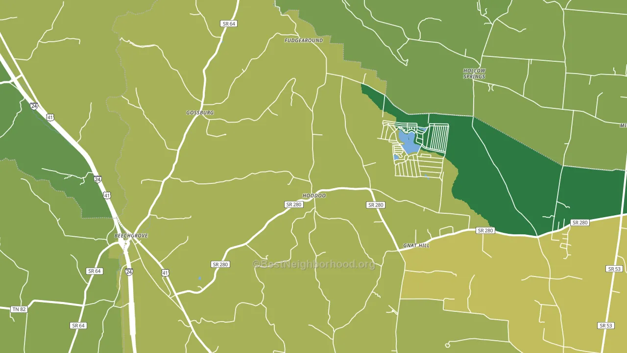 37018, TN block-group voter-turnout map
