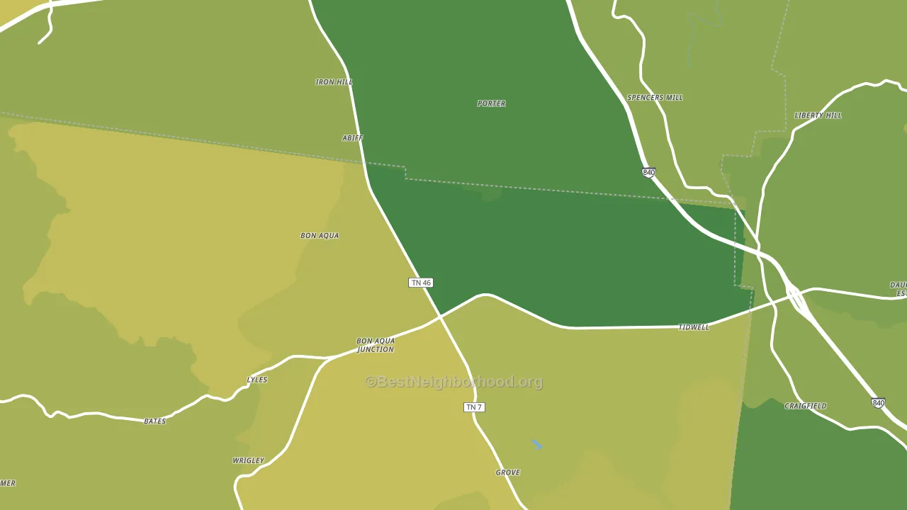 37025, TN block-group voter-turnout map