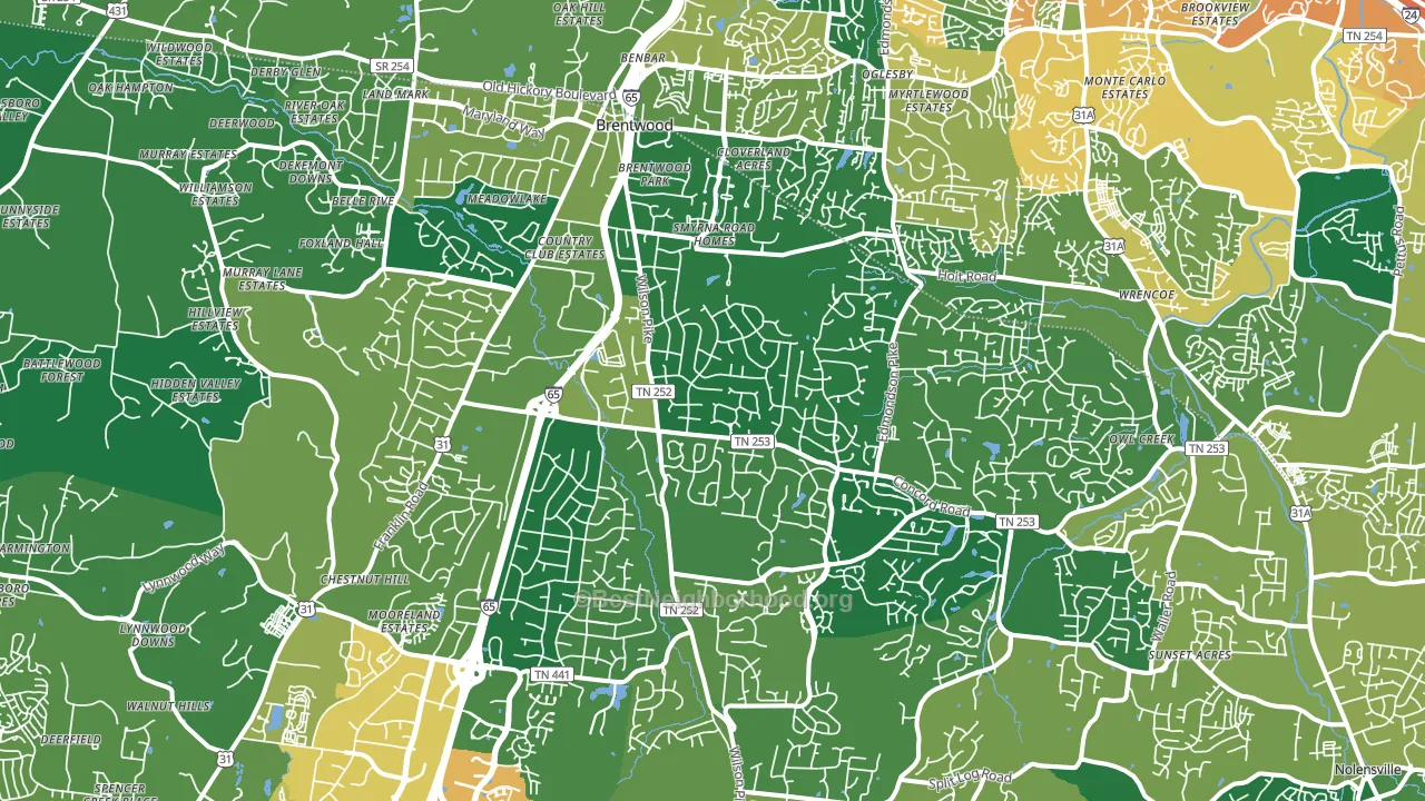 37027, TN block-group voter-turnout map