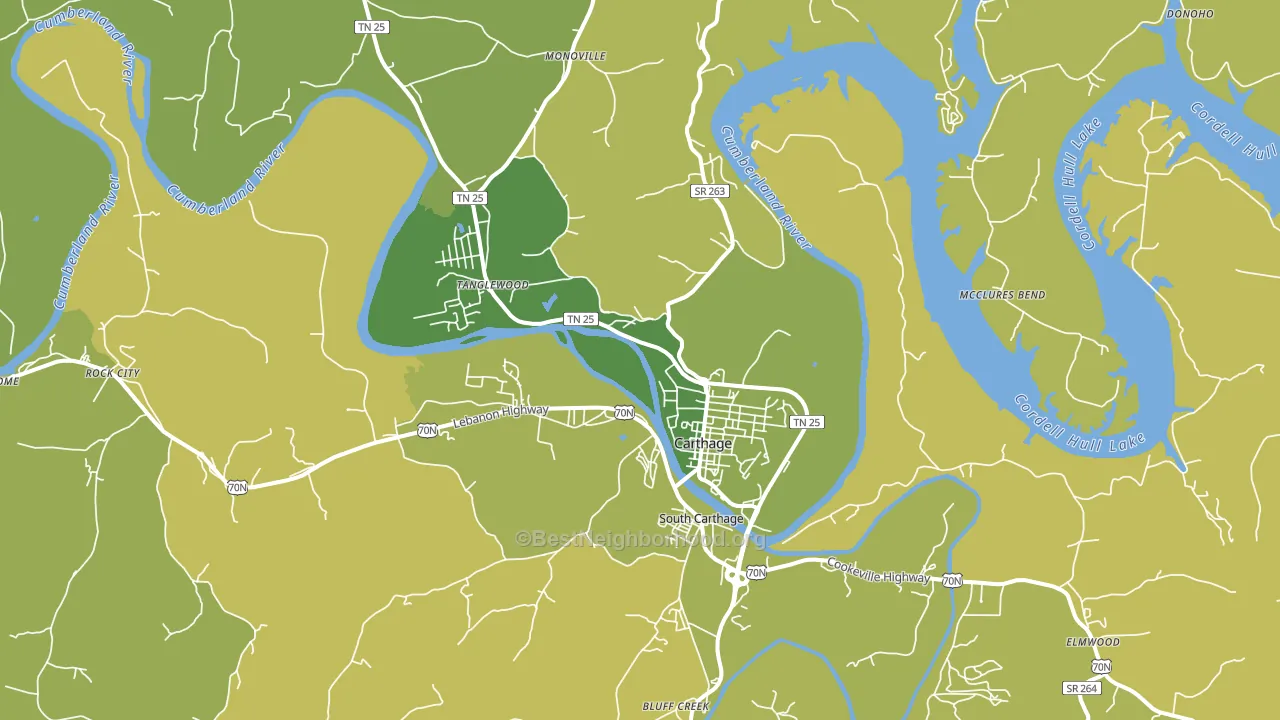 37030, TN block-group voter-turnout map