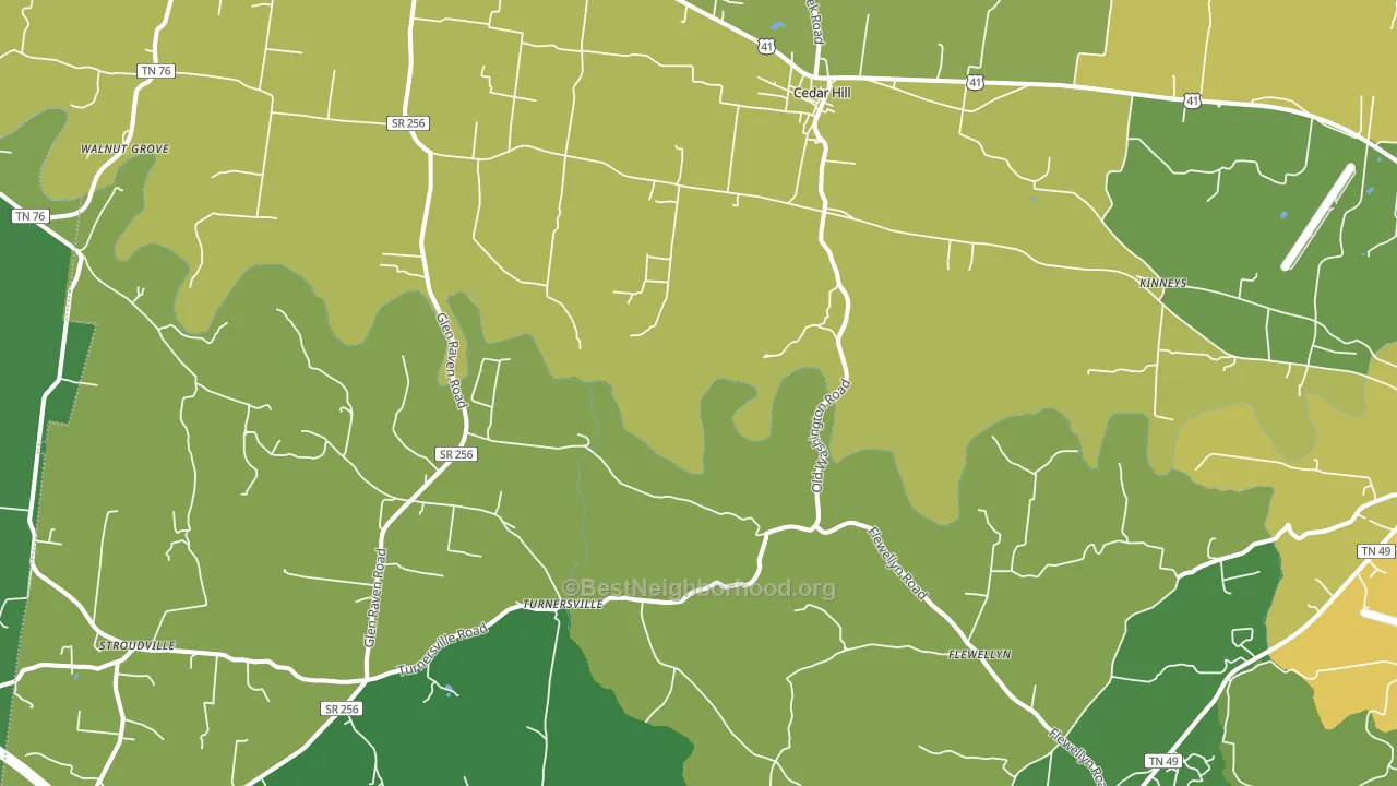 37032, TN block-group voter-turnout map