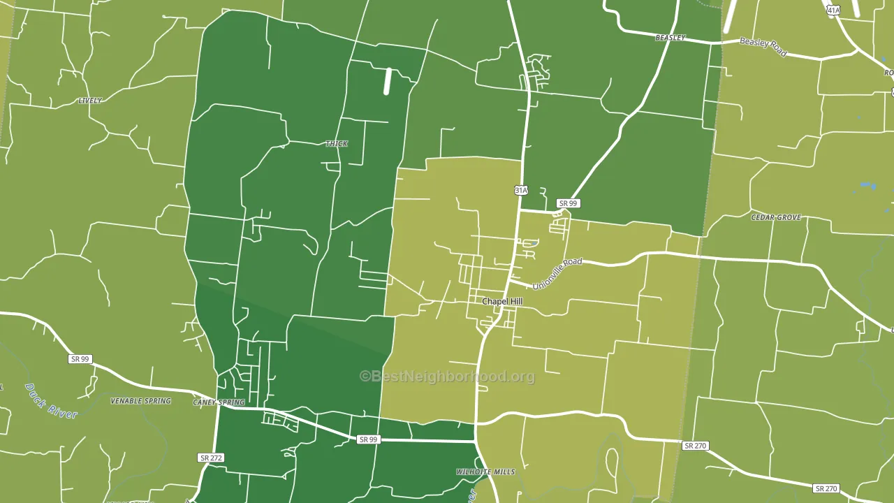 37034, TN block-group voter-turnout map