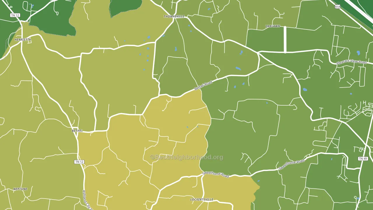 37035, TN block-group voter-turnout map